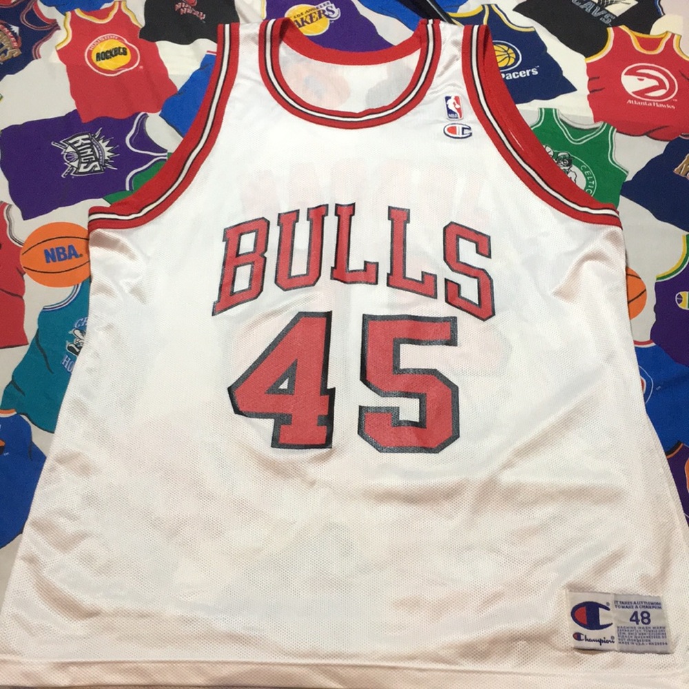 Vintage Champion Chicago Bulls Michael Jordan 45 Jersey